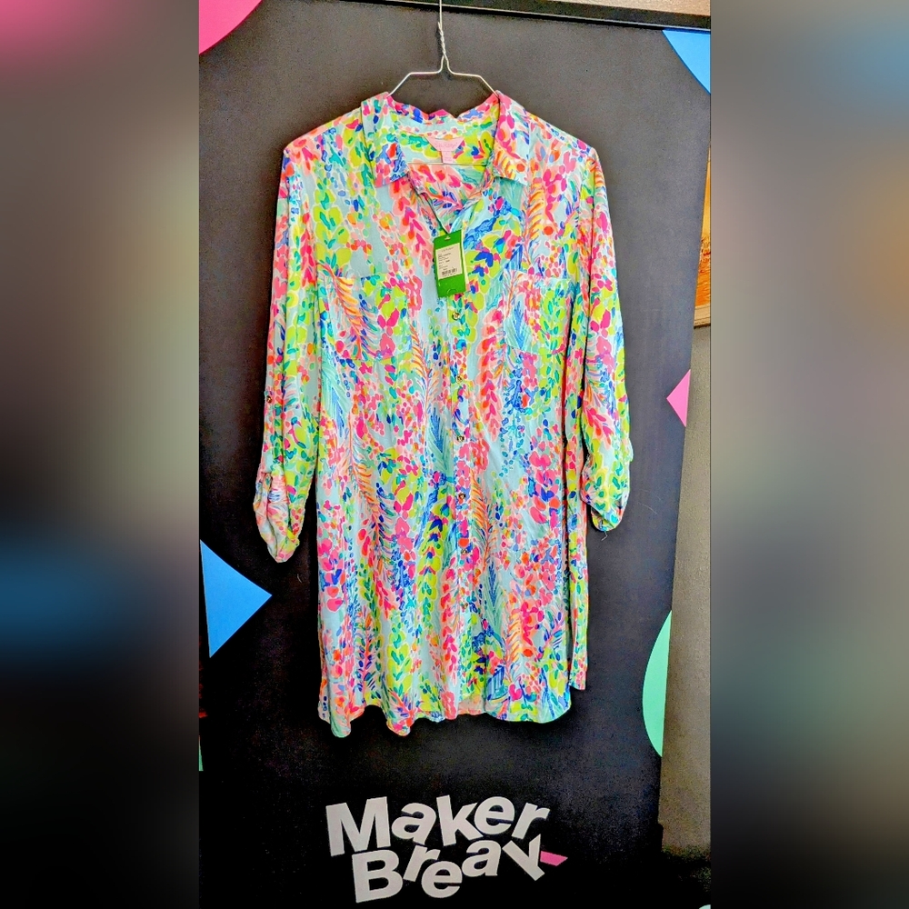 🦄 Lilly Pulitzer Natalie - Catch the Wave NWT L